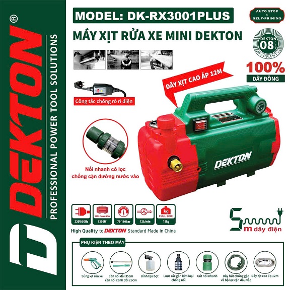 máy rửa xe dekton dk rx3001plus máy rửa xe dekton dk rx3001plus